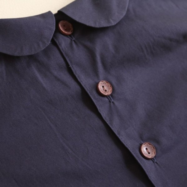 画像5: ハリトイト お花襟ワンピース(ダークネイビー)90-130cm (5)