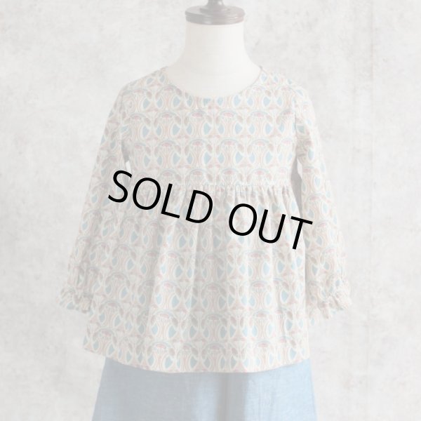 画像2: ハリトイト 切替ブラウスリバティプリント マウベリーナ Mauverina100-110cm (2)