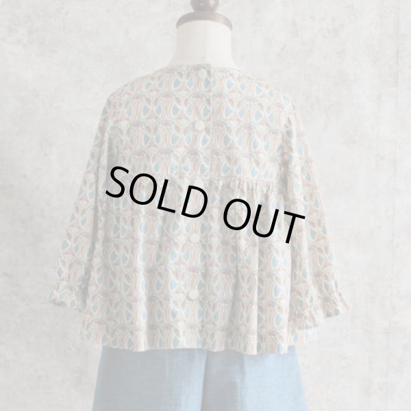 画像3: ハリトイト 切替ブラウスリバティプリント マウベリーナ Mauverina100-110cm (3)