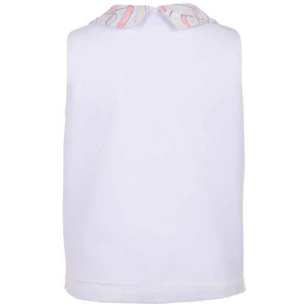 画像3: 【SALE!!30％オフ!!】Hucklebones(ハックルボーンズ) Contrast Collar Shell Topシルク襟トップス(リボンプリント) 3歳98cm (3)