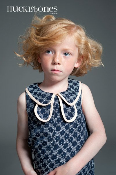 画像2: 【SALE!!30%オフ!!】Hucklebones(ハックルボーンズ) Double Collar Shift Dress 花びらドレス 6歳116cm (2)