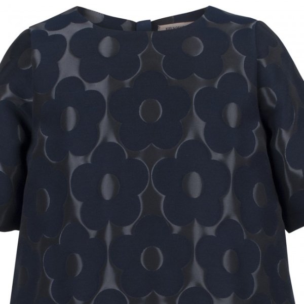 画像4: 【SALE!!30%オフ!!】Hucklebones(ハックルボーンズ) Buttercup Shift Dressバターカップシフトドレス(ジャガードネイビー) 2歳92cm (4)