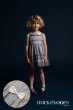 画像1: 【SALE!!30％オフ!!】Hucklebones(ハックルボーンズ) Pleated Bodice Dressシアーグレイストライプドレス 8歳10歳 (1)