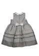 画像6: 【SALE!!30％オフ!!】Hucklebones(ハックルボーンズ) Pleated Bodice Dressシアーグレイストライプドレス 8歳10歳 (6)