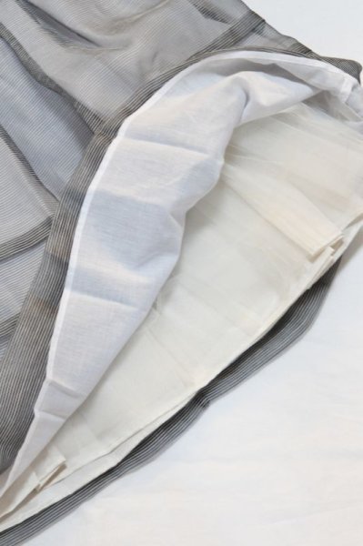 画像3: 【SALE!!30%オフ!!】Hucklebones(ハックルボーンズ) Pleated Bodice Dressシアーグレイストライプドレス 8歳10歳 (3)