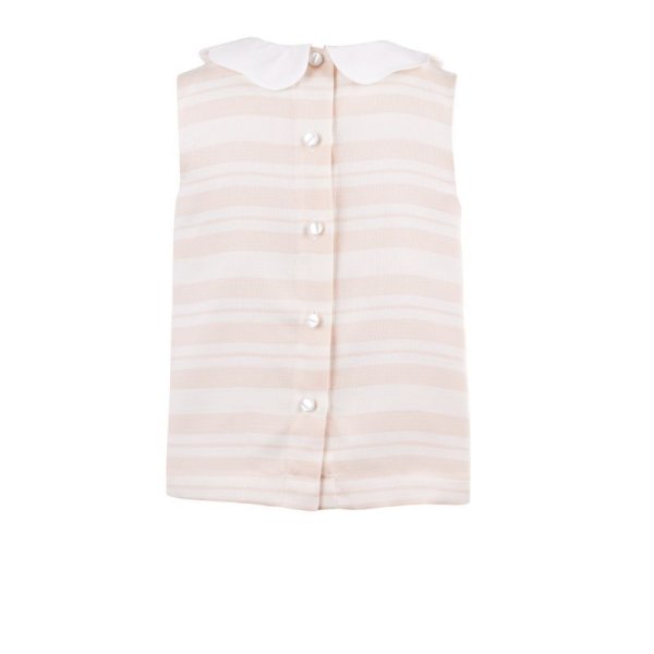 画像3: 【SALE!!30%オフ!!】Hucklebones(ハックルボーンズ) Candy Stripe Scalloped Collar Top(スカラップカラートップス) 6歳116cm (3)