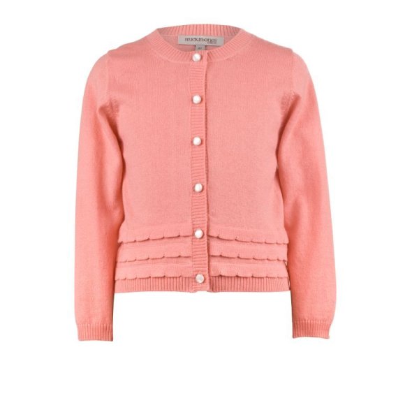 画像2: 【SALE!!30%オフ!!】Hucklebones(ハックルボーンズ) Cardigan カーディガン(コーラル) 2歳3歳4歳6歳 (2)