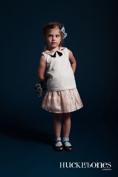 画像3: 【SALE!!30%オフ!!】Hucklebones(ハックルボーンズ) Printed Silk Gathered Skirt プリントシルクギャザースカート 10歳140cm (3)