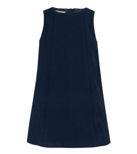 画像2: 【SALE!!30%オフ!!】Hucklebones(ハックルボーンズ) Scalloped Pinafore Dress ウール素材花びらジャンパースカート 2歳4歳6歳 (2)