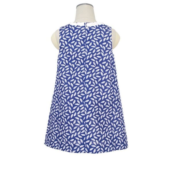 画像3: 【SALE!!】Hucklebones(ハックルボーンズ) Plait Shift Dress　ネイビー×ホワイトフェザーシフトドレス 6歳116cm (3)