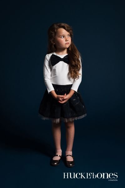 画像3: 【SALE!!30%オフ!!】Hucklebones(ハックルボーンズ) Buttercup Gathered Skirt バターカップギャザースカート(ネイビー) 2歳92cm (3)