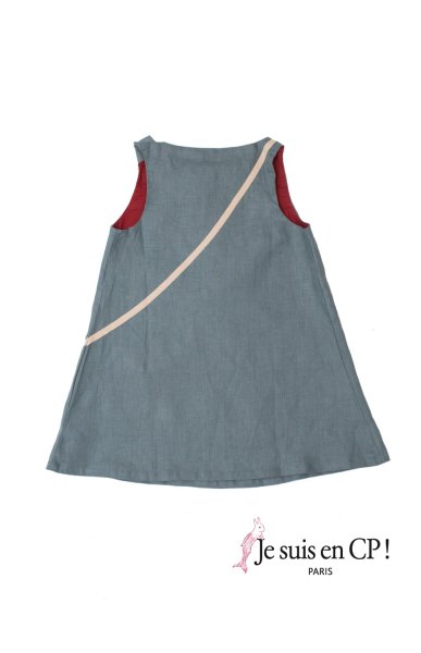 画像2: 【SALE!!30％OFF!!】 Je suis en CP!(ジュスィザンセーペー) Like Mummy Dressライクマミードレス(リバティプリント Land of Dreamsランド・オブ・ドリームズ) 4歳6歳 (2)