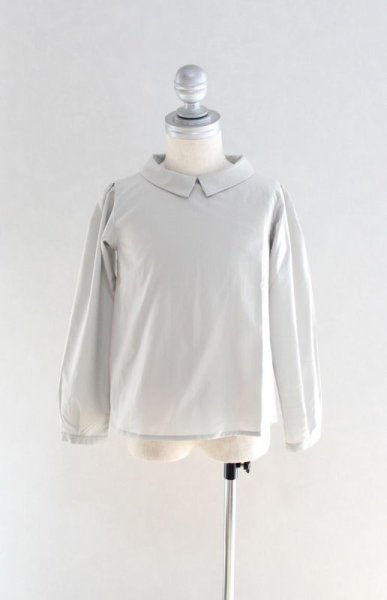 画像2: 【SALE!!30%OFF!!】 Je suis en CP!(ジュスィザンセーペー) JaneShirtパフスリーブ長袖シャツ(グレー) 18か月2歳4歳 (2)