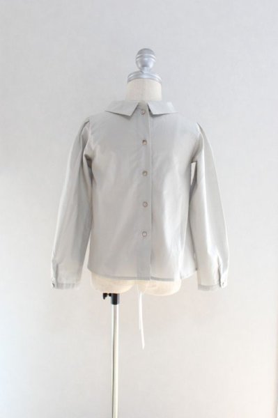 画像3: 【SALE!!30%OFF!!】 Je suis en CP!(ジュスィザンセーペー) JaneShirtパフスリーブ長袖シャツ(グレー) 18か月2歳4歳 (3)