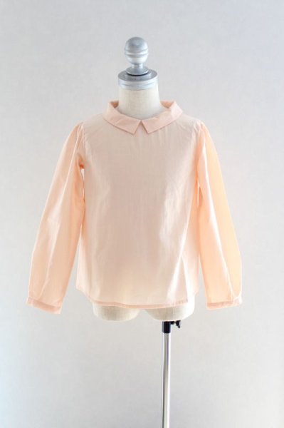 画像2: 【SALE!!30%OFF!!】 Je suis en CP!(ジュスィザンセーペー) JaneShirtパフスリーブ長袖シャツ(アプリコット) 2歳3歳4歳 (2)