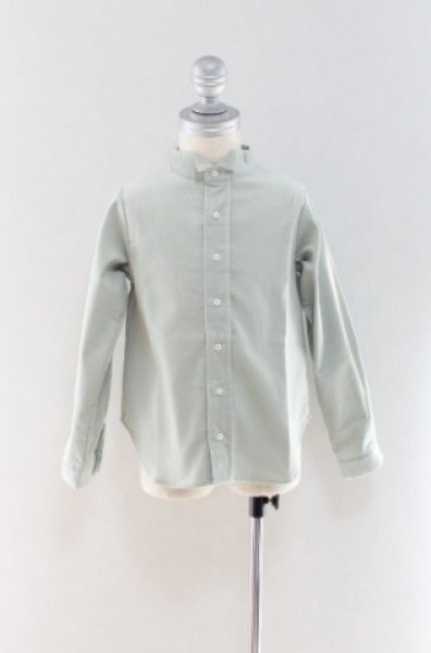 画像2: 6歳109-114cm 【SALE!!30％OFF!!】 Je suis en CP!(ジュスィザンセーペー) ボーイズコーデュロイシャツ(ペールグリーン) (2)