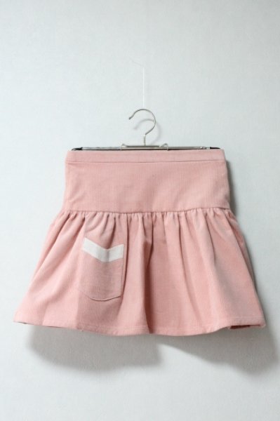 画像2: 【SALE!!30%OFF!!】 Je suis en CP!(ジュスィザンセーペー) PocketSkirtポケットスカート(ピンクコーデュローイ) 12か月3歳 (2)