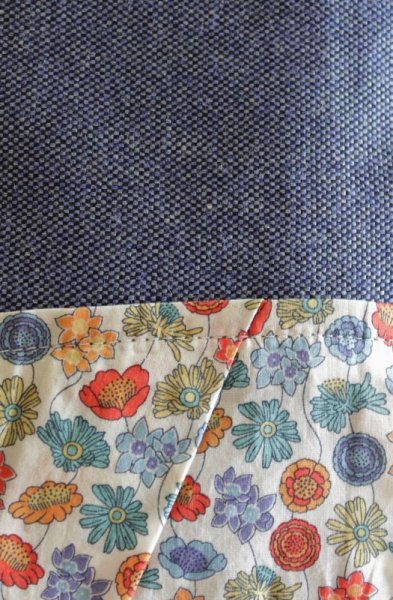 画像4: 【SALE!!30％OFF!!】 Je suis en CP!(ジュスィザンセーペー) Dolce Dressドルチェドレス(インディゴ×リバティプリント リディアLydia) 6歳109-114cm (4)