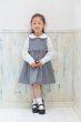 画像1: 【JiJiオリジナル】 フォーマルタックジャンパースカート(グレー) 2歳〜8歳 (1)