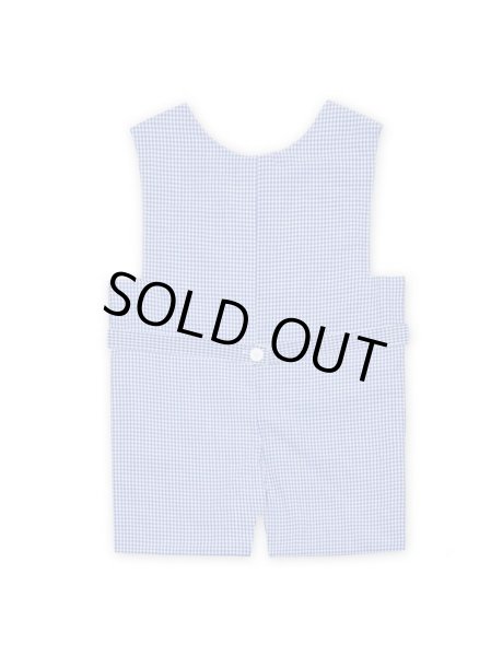 画像2: 【JiJiオリジナル】【ボーイズオーバーオール】 熱気球の飛ぶスモッキング刺繍 12か月1歳 (2)