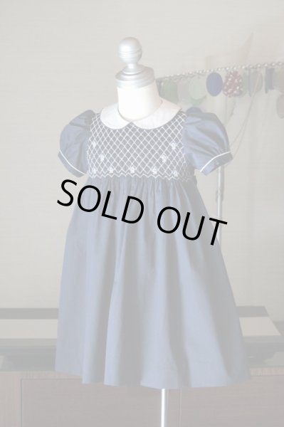 画像3: 【JiJiオリジナル】 半袖スモッキングワンピース(ネイビー) 4歳 (3)