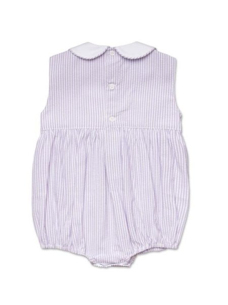 画像2: 【JiJiオリジナル】【ベイビーロンパース】 パープルの蝶々が遊ぶスモッキング刺繍 3か月 (2)