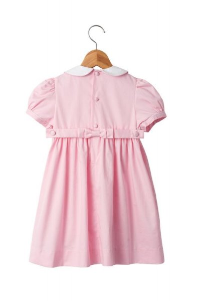 画像2: 【JiJiオリジナル】 半袖スモッキングワンピース(ピンク) 3歳4歳5歳6歳 (2)
