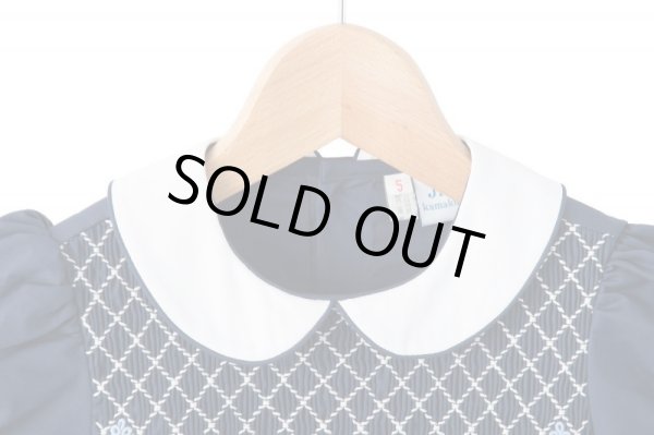 画像5: 【JiJiオリジナル】 半袖スモッキングワンピース(ネイビー) 4歳 (5)