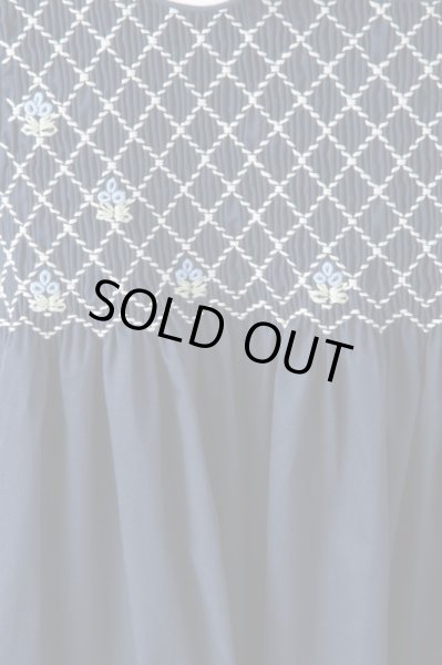 画像6: 【JiJiオリジナル】 半袖スモッキングワンピース(ネイビー) 4歳 (6)