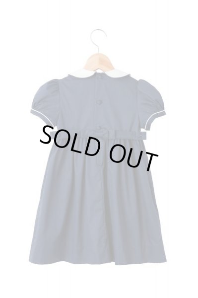 画像2: 【JiJiオリジナル】 半袖スモッキングワンピース(ネイビー) 4歳 (2)