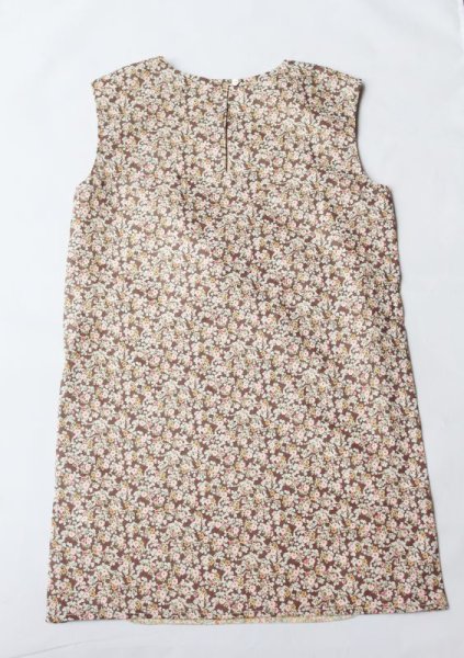 画像2: 【SALE!!30%OFF!!】 LIHO London(リホロンドン)  SCALET生地切替ワンピース(ブラウンフラワーミックス) 8歳125cm (2)
