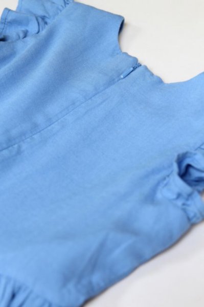 画像4: 【SALE!!30%OFF!!】 LIHO London(リホロンドン)  MAE袖フリルフレアワンピース(ブルー) 8歳125cm (4)