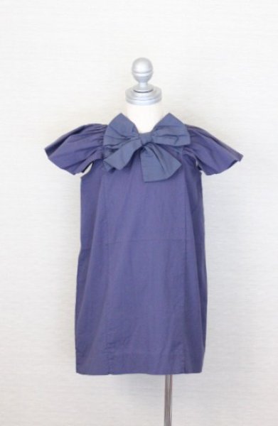 画像2: 【SALE!!30%OFF!!】 LIHO London(リホロンドン)  HARRIETTAノースリーブリボンワンピース(ダークネイビー) 4歳100cm (2)