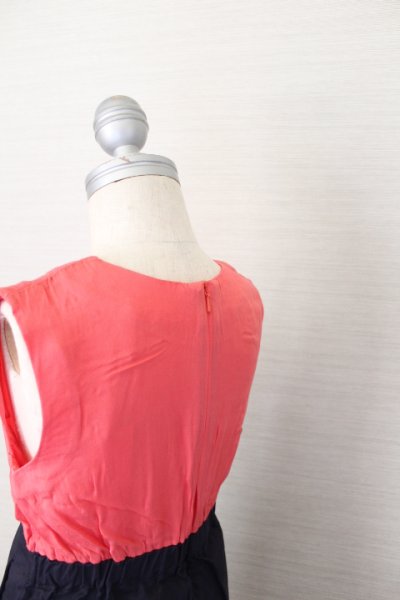 画像3: 【SALE!!30%OFF!!】 LIHO London(リホロンドン)  HOPEウエスト切替ワンピース(コーラル×ネイビー) 4歳100cm (3)