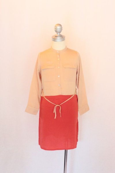 画像2: 【SALE!!30%OFF!!】 LIHO London(リホロンドン)  ADAロングスリーブワンピース(バーミリオン) 6歳115cm (2)