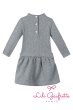 画像2: 【SALE!!30％OFF!!】 LiLi gaufrette(リリゴーフレット) LAMITIE CHINE Dress切替ワンピース(グレーラメ リボン付) 2歳3歳4歳 (2)