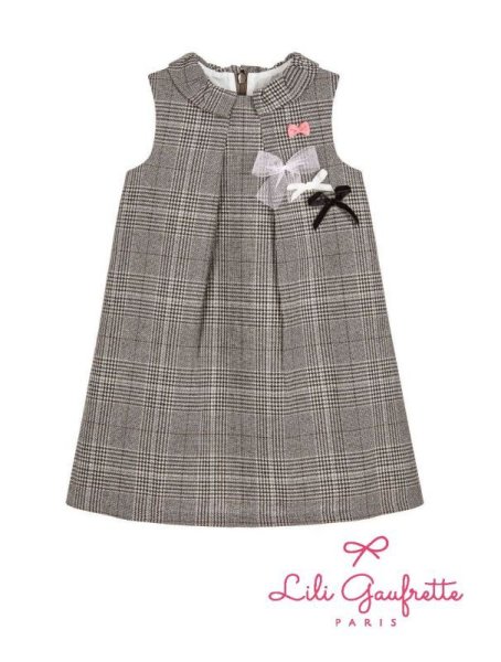 画像1: 【SALE!!30％OFF!!】 LiLi gaufrette(リリゴーフレット) LIVANA DressツイードAラインワンピース2歳4歳 (1)