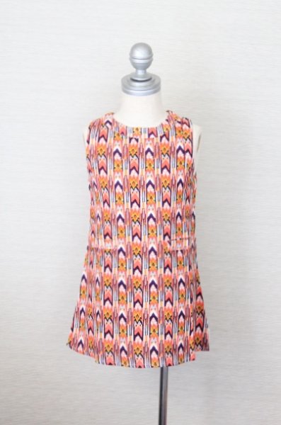 画像2: 【SALE!!30%OFF!!】 little PAUL&JOE(リトルポール&ジョー) SAPONAIREワンピース(プリントAラインワンピース)2歳6歳 (2)