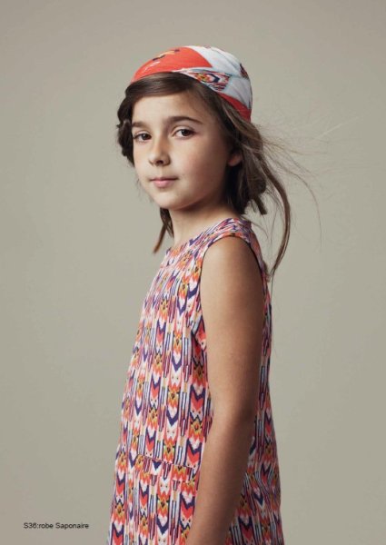 画像5: 【SALE!!30%OFF!!】 little PAUL&JOE(リトルポール&ジョー) SAPONAIREワンピース(プリントAラインワンピース)2歳6歳 (5)