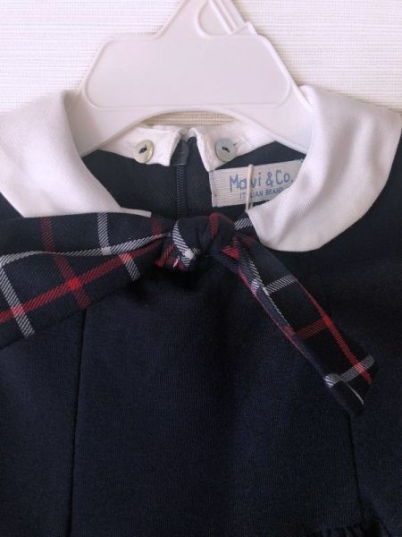 画像3: Malvi&Co.(マルヴィ) つけ襟ジャージ素材ワンピース(ネイビー) 4歳5歳 (3)