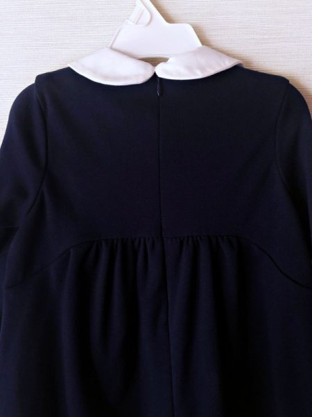 画像5: Malvi&Co.(マルヴィ) つけ襟ジャージ素材ワンピース(ネイビー) 4歳5歳 (5)