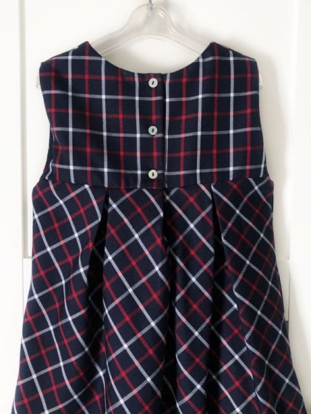 画像3: Isi(イシィ) 秋冬ジャンパースカート(ネイビーチェック) 2歳4歳 (3)
