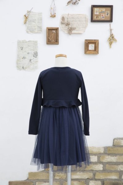 画像3: Malvi&Co.(マルヴィ) チュールドレス(ネイビー) 4歳8歳 (3)