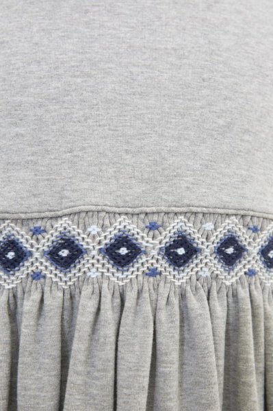 画像4: Malvi&Co.(マルヴィ) ジャージ素材スモッキングワンピース(グレー) 5歳110cm (4)