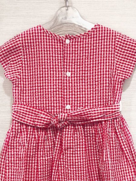 画像4: Malvi&Co.(マルヴィ) イチゴスモッキングワンピース(レッドチェック) 3歳4歳6歳 (4)