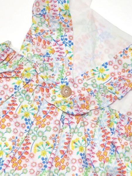 画像3: Olivier(オリビエ) EMILYエミリーエプロンワンピース・ブルマ付 (リバティプリント Primula Blossom プリムラ・ブロッサム) 2歳/3歳 (3)
