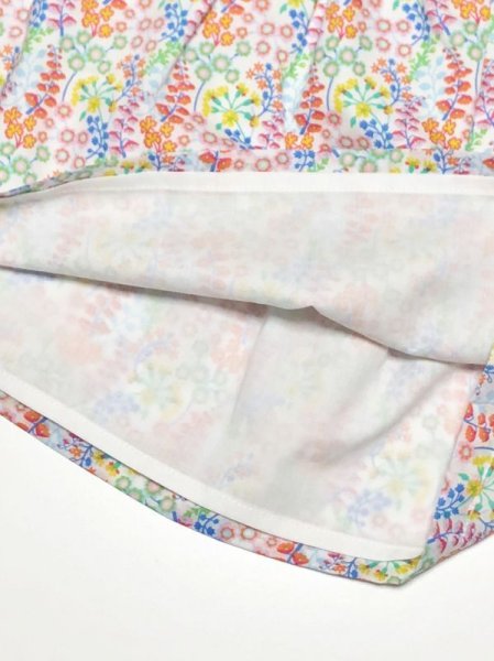 画像4: Olivier(オリビエ) EMILYエミリーエプロンワンピース・ブルマ付 (リバティプリント Primula Blossom プリムラ・ブロッサム) 2歳/3歳 (4)