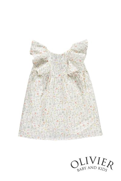 画像2: Olivier(オリビエ) AMBERLILY アンバーリリー サマードレス (リバティプリント Theo Pale Pink Linen セオペールピンク) 4歳/5歳 (2)