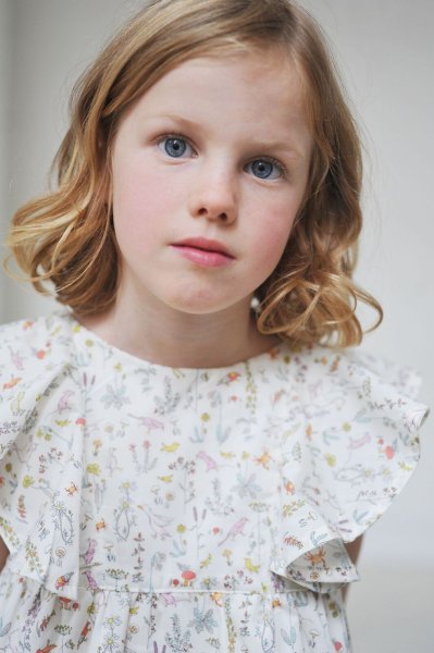 画像4: Olivier(オリビエ) AMBERLILY アンバーリリー サマードレス (リバティプリント Theo Pale Pink Linen セオペールピンク) 4歳/5歳 (4)