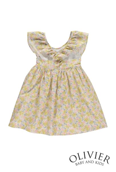 画像3: Olivier(オリビエ) ISABELLAイザベラ エプロンワンピース (リバティプリント Swirling Petals スワイリング・ペタルス) 4歳〜8歳 (3)